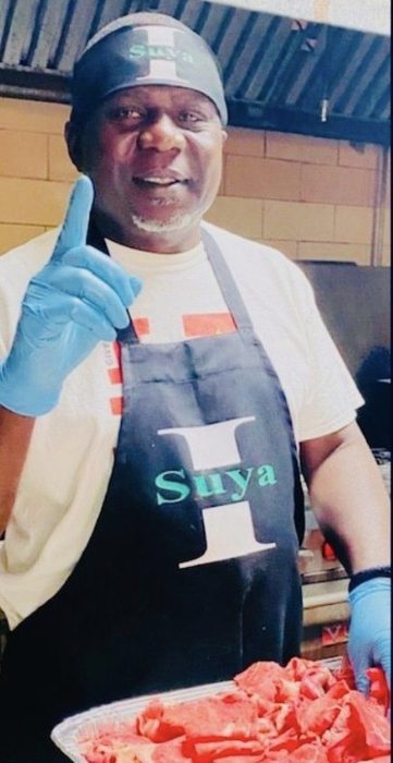 Atam Ishaku, owner and operator of Malam Ishaku Suya